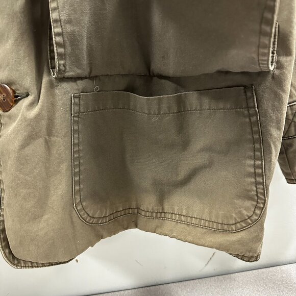 Vintage J Crew Upcycled Barn Jacket Chore Coat XL Plaid Flannel Lined - Picture 8 of 11